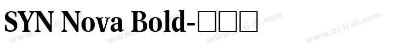 SYN Nova Bold字体转换